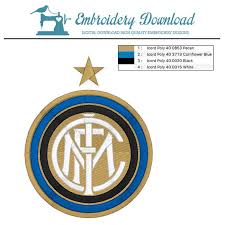 Inter milan logo by unknown author license: Inter Milan New Logo With Star Italian Embroidery Design For Download Embroiderydownload