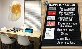 Use these ideas as inspiration for choosing a meaningful and lasting gift, all the while keeping in mind her unique taste and style. Mum S Genius 18th Birthday Present For Her Son Impresses Parents Across The Country Daily Mail Online