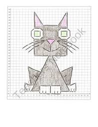 3 Graphing Animals A Cat A Bat And A Swan All Quadrant One From K And C 03 Coordinate Graphing Pictures Coordinate Graphing Halloween Coordinate Plane