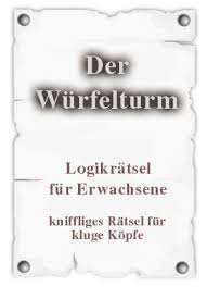 Insgesamt über 29.000 verschiedene kreuzworträtsel. Logikratsel Fur Erwachsene Mit Losung Der Wurfelturm