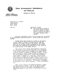 Honorable 9. County Auditor Smith County Tyler, Texas bar Sir: Opinion No.  O-3660 Re: &at authority is vested in the County