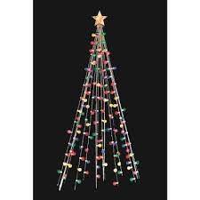 Home Accents Holiday 7 Ft Cone Tree With 140 Multi Color Lights Ty171 1218 At Th Outdoor Christmas Decorations Outdoor Christmas Tree Christmas Lights Outside