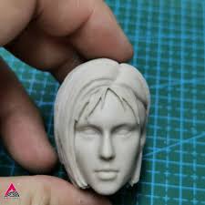 DIY 1/6 Jill valentine Short Hair Head Sculpt Fit 12'' Female Soldier Body  Doll Toys