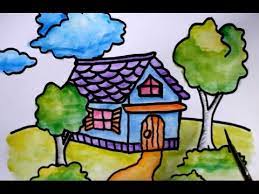 Kunci jawaban buku tematik tema 2 kelas 2 sd subtema 1 gambar rumah sehat untuk anak sd rumah joglo limasan work. Cara Menggambar Rumah Untuk Sd Sekolah Dasar Versi Cepat Youtube