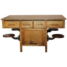 1920s American Double Sided Science Laboratory Table With Swivel Stools From A Unique Collection Of An Modern Industrial Furniture Modern Furniture Furniture