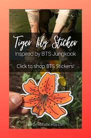 Tiger Lily Bts Jungkook Decal Bts Sticker Kpop Stickers Etsy Kpop Sticker Sticker Kpop Tiger Lily