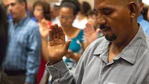 Naturalization ceremony during Southport Fourth of July Festival