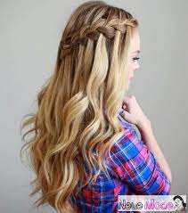 Semi Open Hairstyle New Semi Open Hairstyles 2019 Hairstyle Hairstyles Halboffen Semio Waterfall Braid Hairstyle Braids With Curls Medium Hair Braids