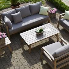 Enviro Wood Sofagarnitur Mailand Gartenlounge Holz Dekor Outdoor Sofa