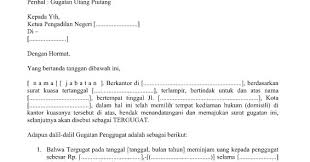 Surat kuasa penagihan hutang pribadi. Contoh Surat Gugatan Utang Piutang Contoh Surat