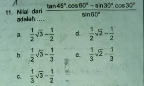Kumpulan rumus trigonometri kelas xi sma trigonometri jumlah & selisih sudut: Tolong Bantu Jawab Soal Trigonometri Kelas Xi Brainly Co Id
