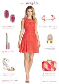 Wedding Guest Outfit Ideas For 2019 Coral Fit And Flare Dress And Accessories Cuteoutfits Coraldress Su Coral Dress Outfit Coral Lace Dresses Coral Dress