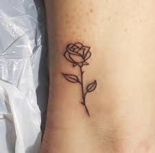 Cute Little Rose Tattoo Dainty And Sweet Who Doesnt Like A Cute Rose I Mean Really Though Thank Yo Rose Tattoo Foot Small Rose Tattoo Little Rose Tattoos