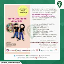 Tokopedia saat ini sedang membuka lowongan kerja terbaru dengan pendidikan minimal s1 semua jurusan, silahkan mendaftar sekarang. Loker Surabaya Lowongan Kerja Gramedia Penempatan Gramedia Tunjungan Plaza Surabaya Silah Aikerja Com