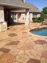 If you want the great look for less, you can contact johnson concrete and get a beautiful stamped concrete overlay that will look just like the real thing but will cost you less time and money to install and you will have more options to choose from when it comes to design and colors. Dallas Stamped Patterned Concrete Patio Builders Nortex