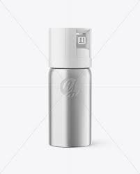 Metallic Pepper Spray Bottle Mockup In Bottle Mockups On Yellow Images Object Mockups