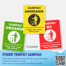 Tulisan sampah organik dan anorganik / tukar sampah dapat hadiah.sampah anorganik merupakan sampah yang tidak membusuk dan bahannya membutuhkan waktu lama untuk terurai kembali ke alam, sebagian bahkan tidak bisa terurai kembali sama sekali, misalnya sampah plastik, botol, gabus polystyrene (styrofoamtm) kemasan makanan, dan kaleng. Stiker Sampah Organik Anorganik B3 Shopee Indonesia