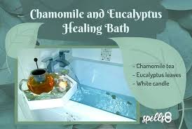Calming lavender, chamomile and calendula flowers; Chamomile And Eucalyptus Healing Bath Spells8