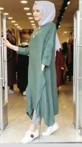 Modal Zumurruda Tunic Islami Moda Mutevazi Kiyafetler Mutevazi Moda