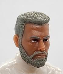 Male Head: "DAVE" TAN Skin Tone with GRAY BEARD