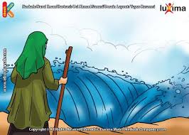 Berikut ini kisah nabi musa saat membelah laut merah dan kemenangannya membinasakan firaun dan pengikutnya. Nabi Musa Dan Umatnya Menyeberangi Laut Merah Saat Dikejar Firaun Buku Anak Lautan Ilustrasi