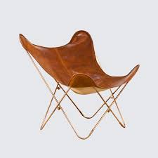Palermo Copper Series Leather Remodelista Leather Sling Chair Butterfly Chair Leather Butterfly Chair
