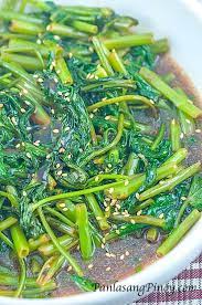 Kangkong In Oyster Sauce Recipe Panlasang Pinoy Recipe Filipino Vegetable Recipes Filipino Recipes Water Spinach