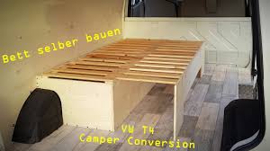 Im folgenden wird eine bauanleitung für den bau eines hochbettes gegeben. Vw T4 Umbau Zum Camper Van 14 Ausziehbares Bett Selber Bauen Ben Am Leben Youtube