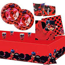 Amazon Com Party Supplies Pack Miraculous Ladybug 16 Guests Plates Cups Napkins Tablecloth Miraculous Ladybug Party Kids Party Supplies Ladybug Party Supplies