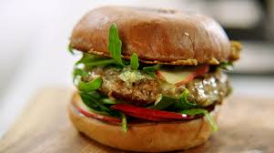 Jamie Oliver Crazy Good Pork Burger With Pear And Stilton Cheese Recipe Pork Burgers Jamie Oliver Recipes Pork Burgers Recipes