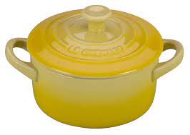 The lid makes it practical for heating up sauces in the microwave or keeping snacks fresh. Le Creuset Stoneware Mini Round Cocotte 8 Oz Soleil Buy Online In Angola At Angola Desertcart Com Productid 6291164