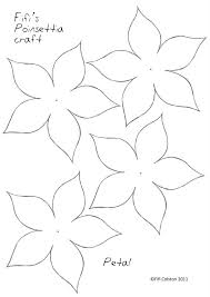 Pretty Paper Poinsettias Flower Templates Printable Paper Flowers Craft Paper Flower Template