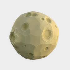 3d Model Low Poly Moon Low Poly Poly 3d Model