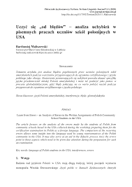Sprawdź wszystkie książki autora, ich dostępność i cenę. Pdf Uczyc Sie Od Bledow Analiza Uchybien W Pisemnych Pracach Uczniow Szkol Polonijnych W Usa