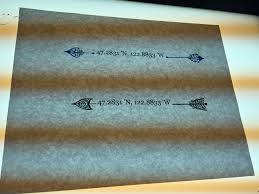woot woot latitude and longitude where we got married we each picked our arrow coordinates tattoo tattoos latitude longitude tattoo pinterest