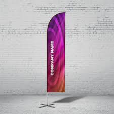 Feather Bow Sail Flag Mockup Flag Feather Mockup