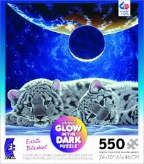 A nice gift for that person that has already has enough models*! Schimmel Glow In The Dark Earth Blanket 550 Piece Jigsaw Puzzle Big Cats Art Earth Blanket Jigsaw Puzzles