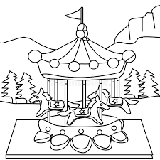 Download and print these carousel coloring pages for free. Carousel Coloring Page Stock Illustration Illustration Of Line 86598443