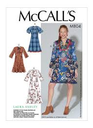 M7804 Misses Dresses Sewing Pattern Mccall S Patterns Long Sleeve Dress Pattern Loose Fit Dress Pattern Boho Dress Pattern