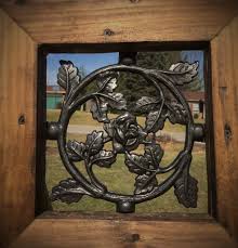 These decorative iron windows were popularly used for holy buildings and country houses as it was a costly affair and. Wrought Iron Round Rose Pattern Window Insert For Wood Gates Madison Iron And Wood