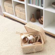 Smarra Natural Box With Lid 30x30x23 Cm Ikea Box With Lid Ikea Ikea Boxes