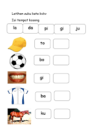 Fonem sendiri terbagi menjadi dua yaitu vokal dan konsonan. Latihan Suku Kata 1