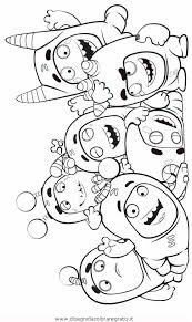 Disegni da colorare e stampare gratis per bambini. Disegno Oddbods 02 Misti Da Colorare