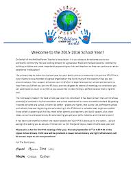 Letter to teacher from parent is a means of a parents' formal communication to the teacher to address various issues. Welcome Letter From The Pta Board