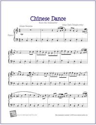 Chinese Dance Tchaikovsky Free Easy Piano Sheet Music