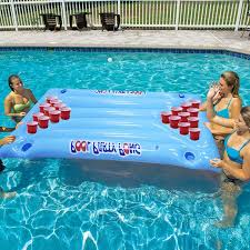 Inflatable Beer Pong Table Thing Hop Swimming Pool Accessories Pool Beer Pong Inflatable Pool Floats