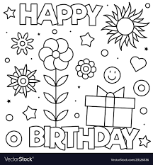 14 happy birthday mickey mouse. Black And White Text Coloring Pages 116 Fine Coloring Push