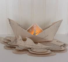 Kate Shows How To Make A Paper Boat Luminary Paper Craft Projects Paper Boat Make A Paper Boat