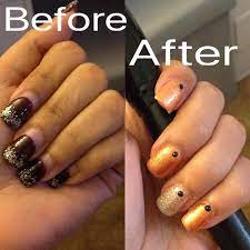 Before When It Was Growing Out After 3 Weeks And After I Got A Fill And A Trim Down A Lot Nail Designs Nails Rings For Men