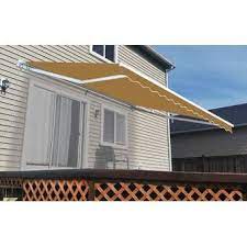 10 W X 8 D Fabric Retractable Standard Patio Awning In 2021 Patio Awning Patio Pergola Patio